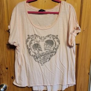 Torrid heart skull shirt